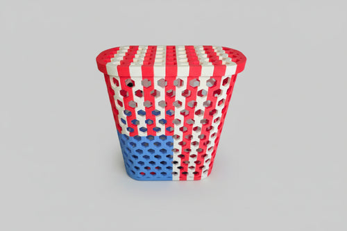 Patriotic stars and stripes chum net basket
