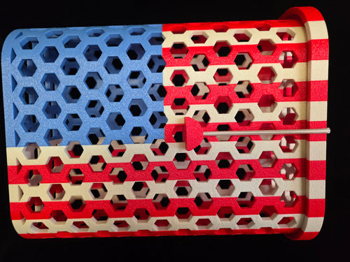 Patriotic stars and stripes chum net basket